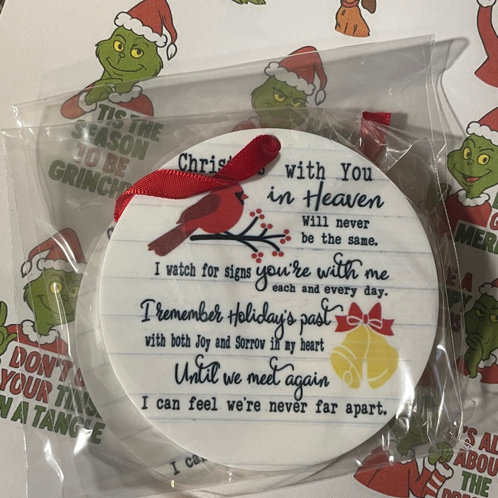 Memorial Holiday Ornament with Cardinal Design
